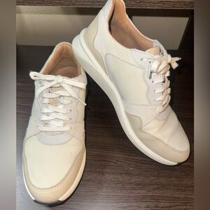 Clarks Women's Cream Sneakers